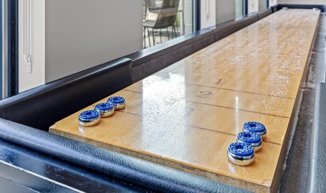 a shuffleboard table